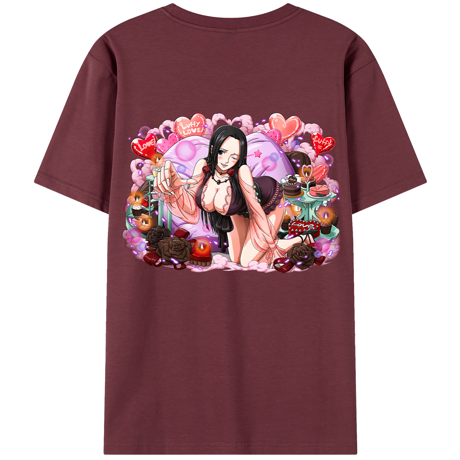 ワンピース ボア・ハンコック ONE PIECE Boa·Hancock 綿100％半袖Tシャツ（背面プリント）